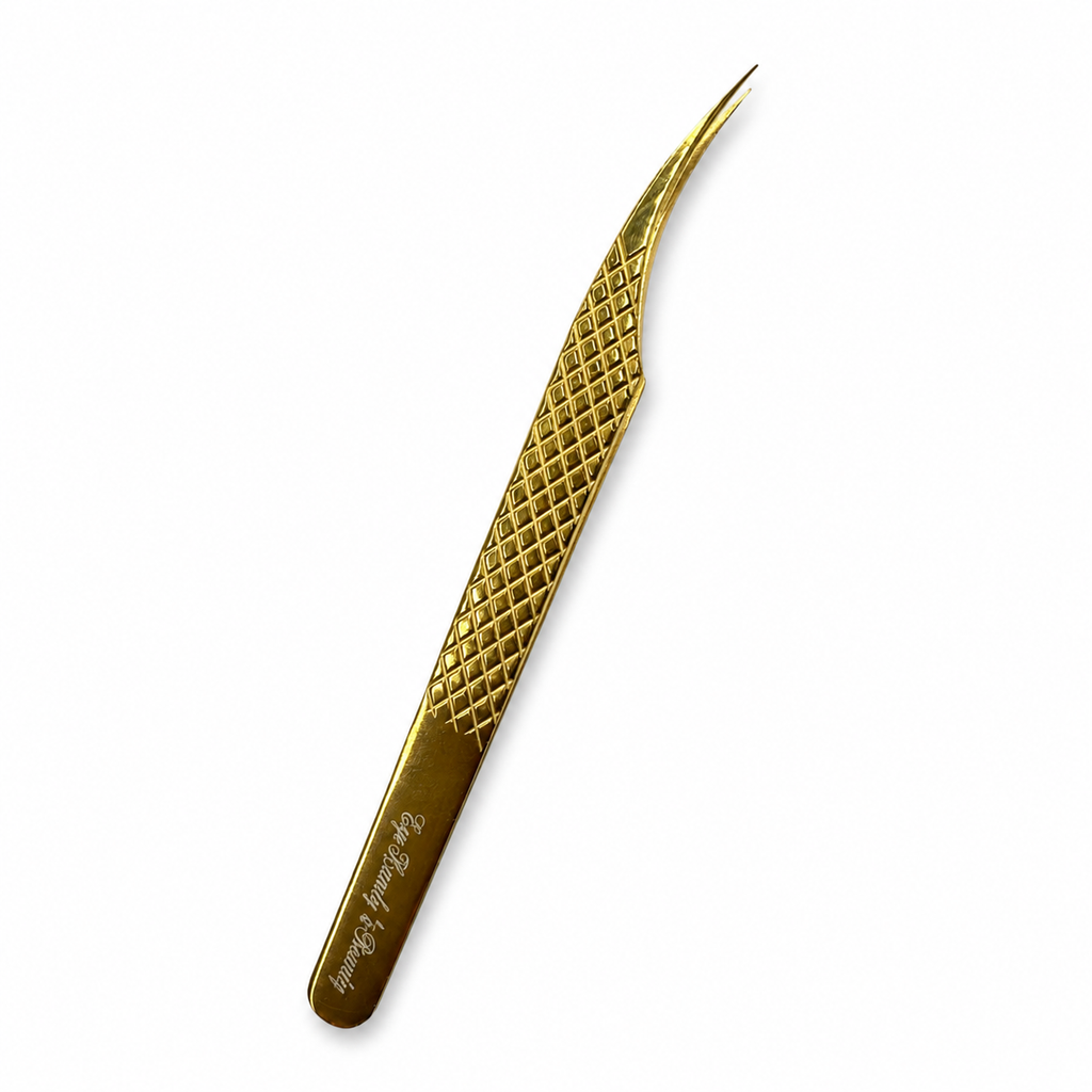 Gold Curve Isolation Tweezers