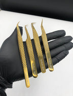 Gold Curve Isolation Tweezers